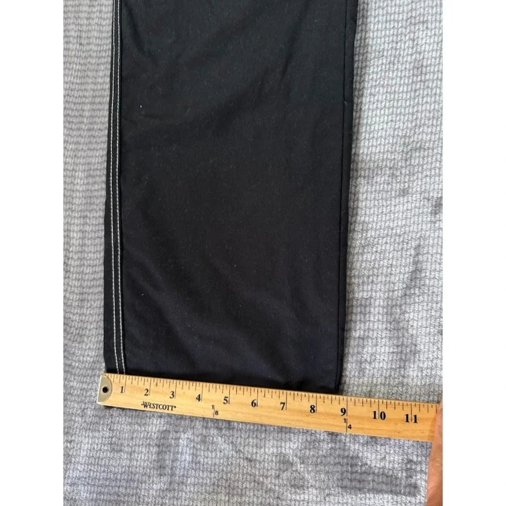True Religion Mens Cargo Pants‎ Black White Contrast Stitch Relaxed Fit 34X30